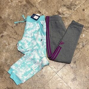 Girls - jogger bundle - Adidas & Champion (size Large/14)